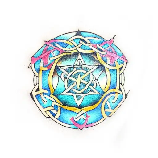 Celtic Arm Sleeve With Ocean Theme