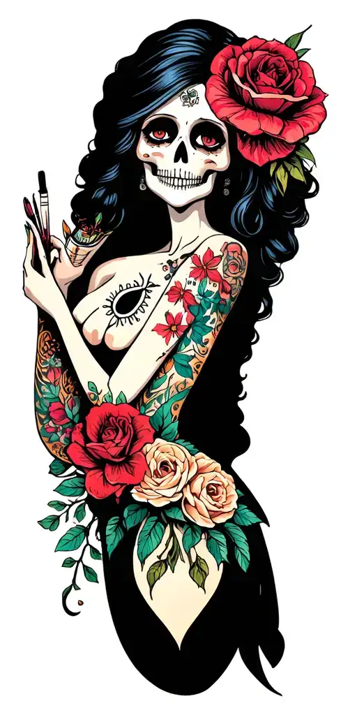 Life And Death Meaningful Beauty Themed Doll Holding