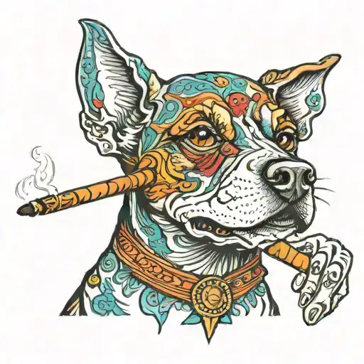 Dog Smoking A Cigar