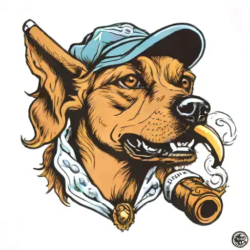 Dog Smoking A Cigar
