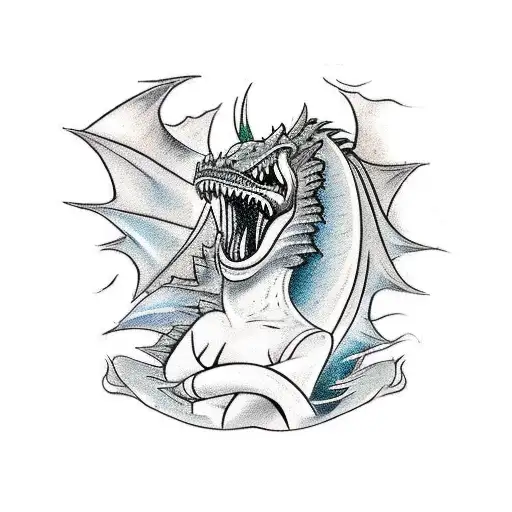 A Fierce Female Warrior Battling A Dragon In A Virtual Reality World