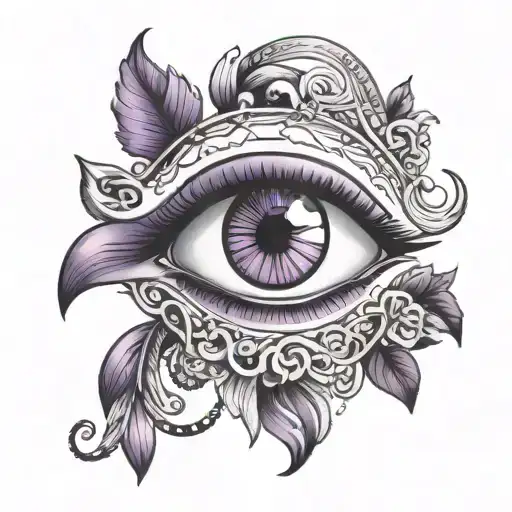 Clairvoyance Eye Magic Beautiful Purple Sees Everything Knows Everything