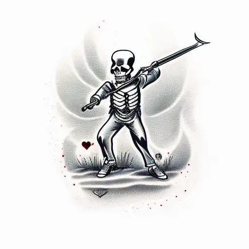 Grim Reaper Shakes Hand With Cupid