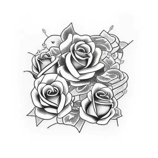 Snake With Roses Up Spine