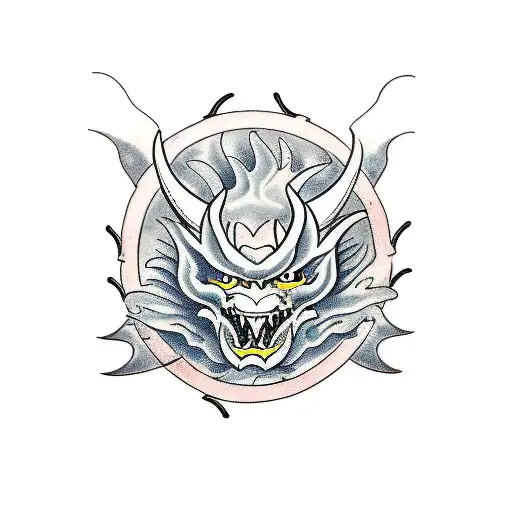 Dragon With Oni Face