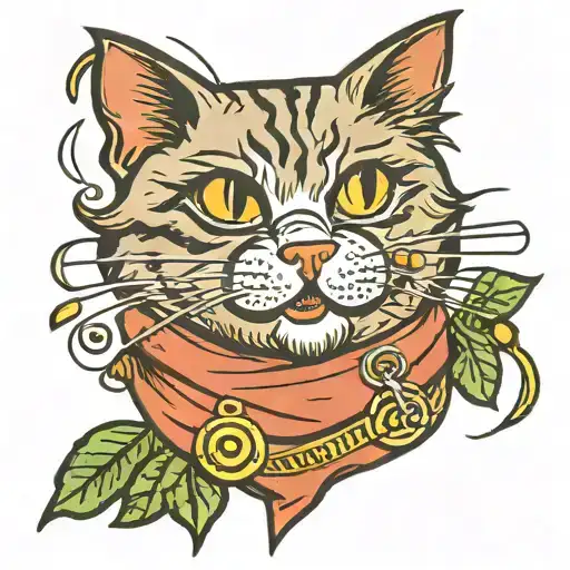 Frazzled Cat Saying Good Luck