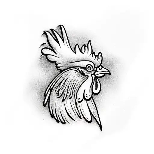 Rooster From The Side