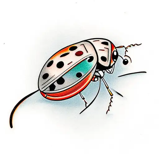 Ladybug With Firefly On Leaf