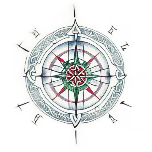 Celtic Compass Tree Of Life