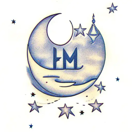 Letters Mar With Moon And Stars