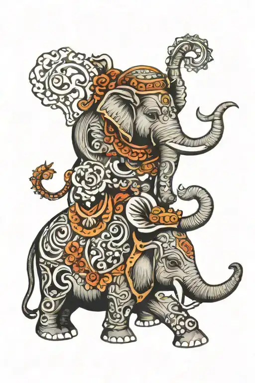 An Elephant And A Bull