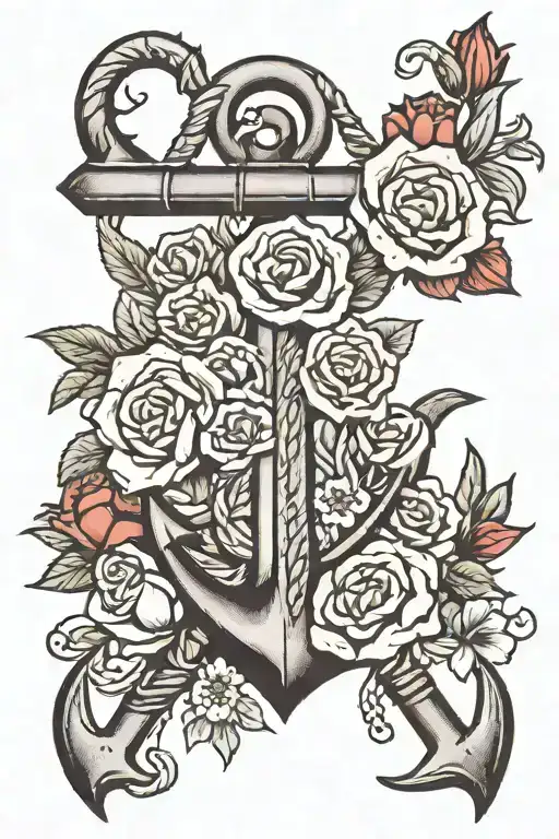 Flowers And Anchor