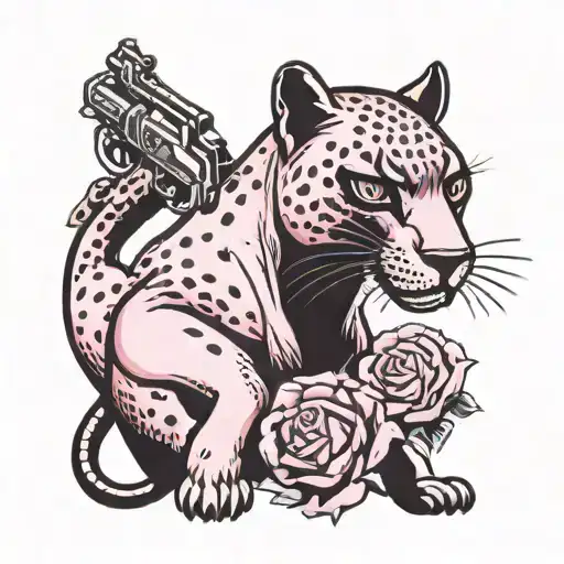 Pink Panter With Gun
