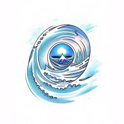 Simple Ocean Wave Blue