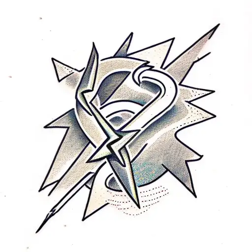 Lightning Bolt With Snake