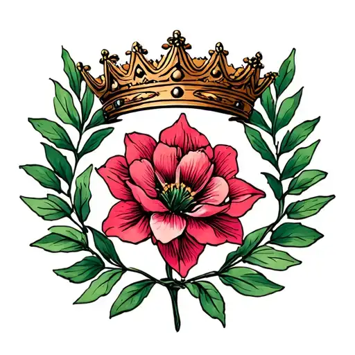 Flower Of Lys Crown Laurel And 23