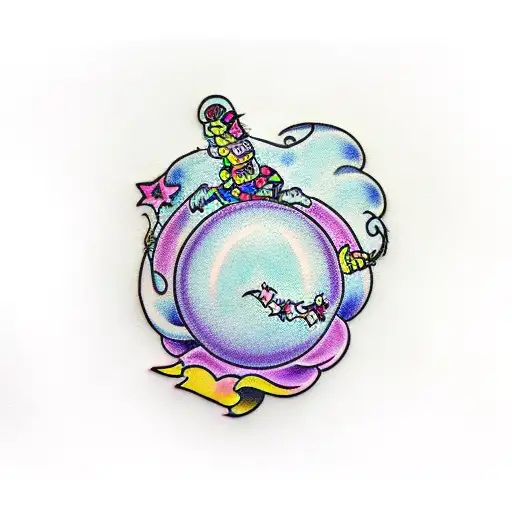 1 Black Balloon And 1 Purple Balloon