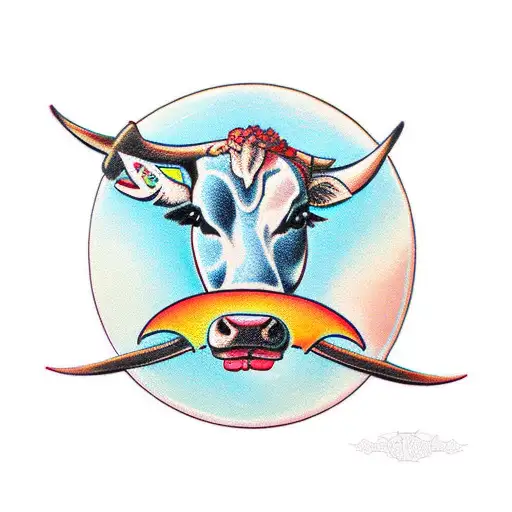 Three Headed Cow Crescent Moon