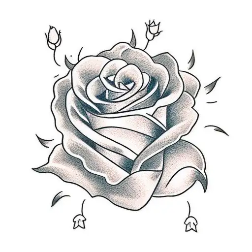 Upper Arm Gothic Rose Sleeve