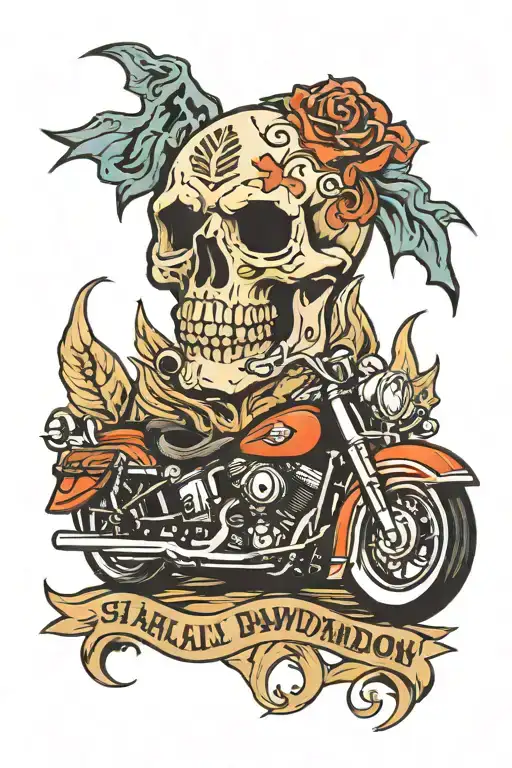 Skull And Harley Davidson Logo