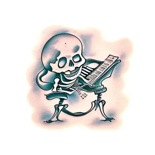 Skeleton Playing The Piano