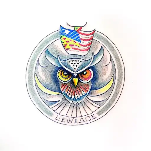 Owl With The Wheel Of Fortune