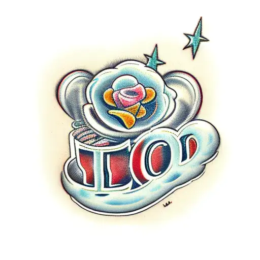 Tramp Stamp With The Word Name 'Chip' In It