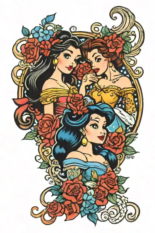 Disney Princesses Intertwined