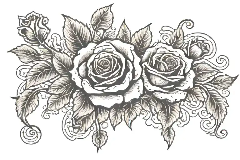 The Name Viivi In Kursiv And With Hearts In The Background That Are Fading With Roses