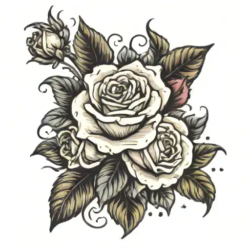 Viivi In Kursiv And With Hearts In The Background That Are Fading With Roses