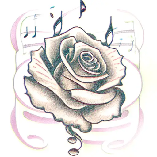 Flower With Music Note