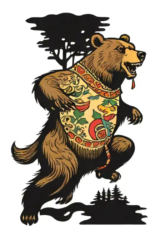Dancing Bear In The Forest