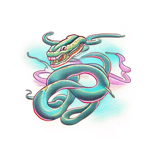 Snake In The Shape Of The Cresta Run