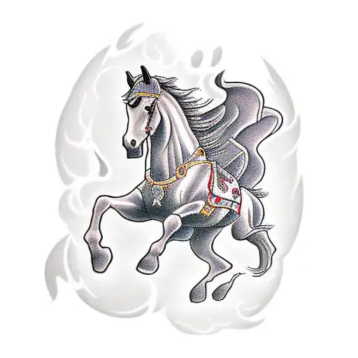Ghost Riding Horse