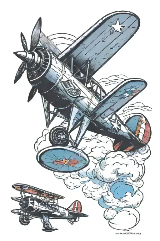 American Traditional Airplane Flying