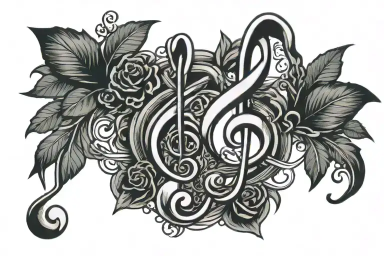 Music Note Intertwined Within