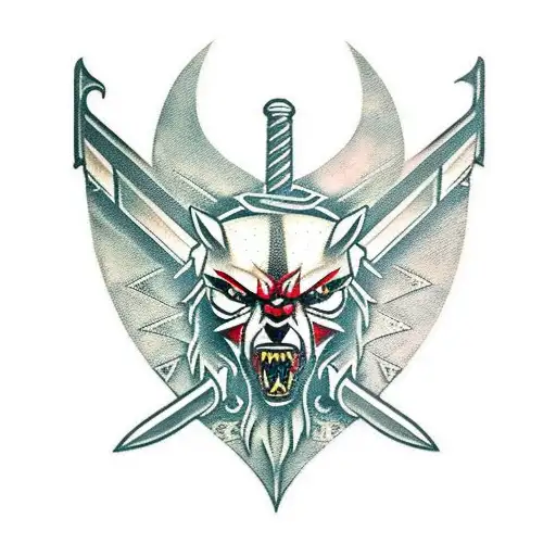 Witcher Logo With Sword