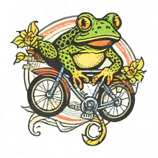 Frog On A Bike