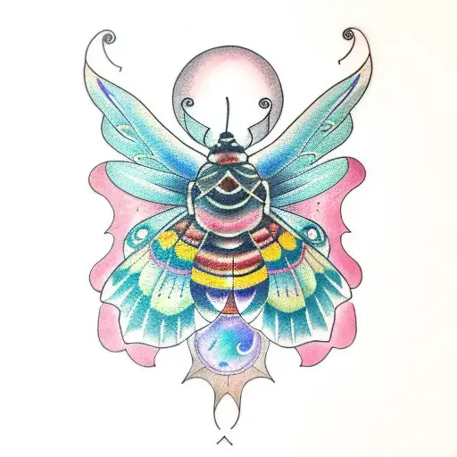 Lunar Moth With Chakra