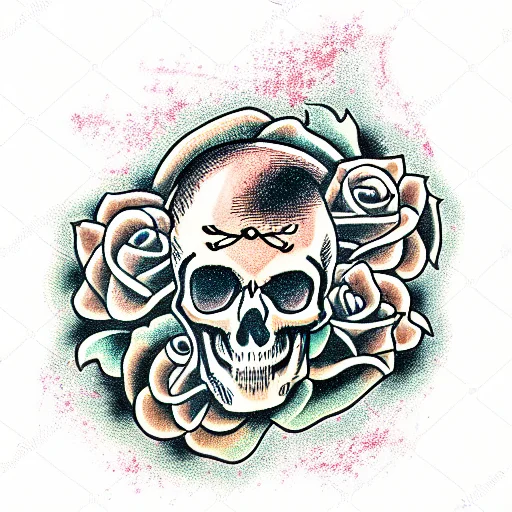 Skull With Roses