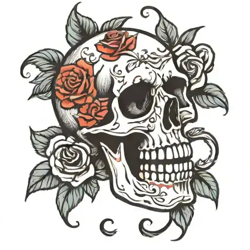 Skull And Roses