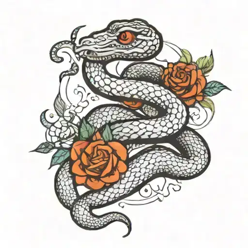 Snake With Backbone And Chakras