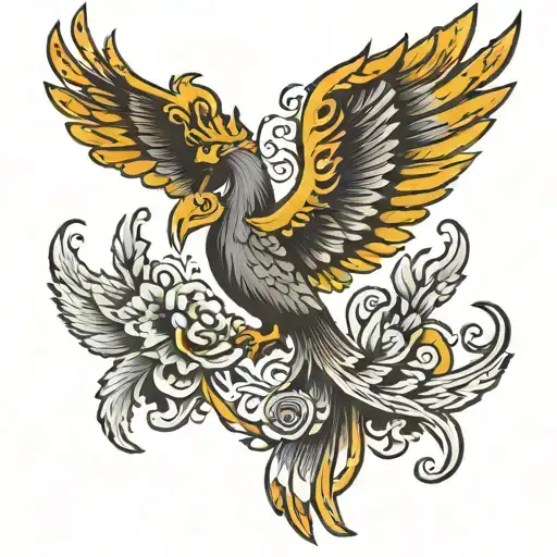 An Armband Tattoo With A Phoenix