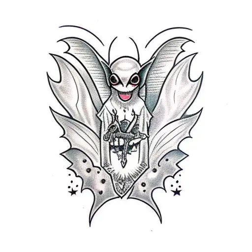 Gothic Moon Vampire Fairy Bats