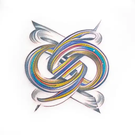 Double Infinity Symbol With The Name Hugo Miguel