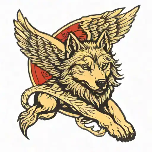 Wolf With Angel Wings