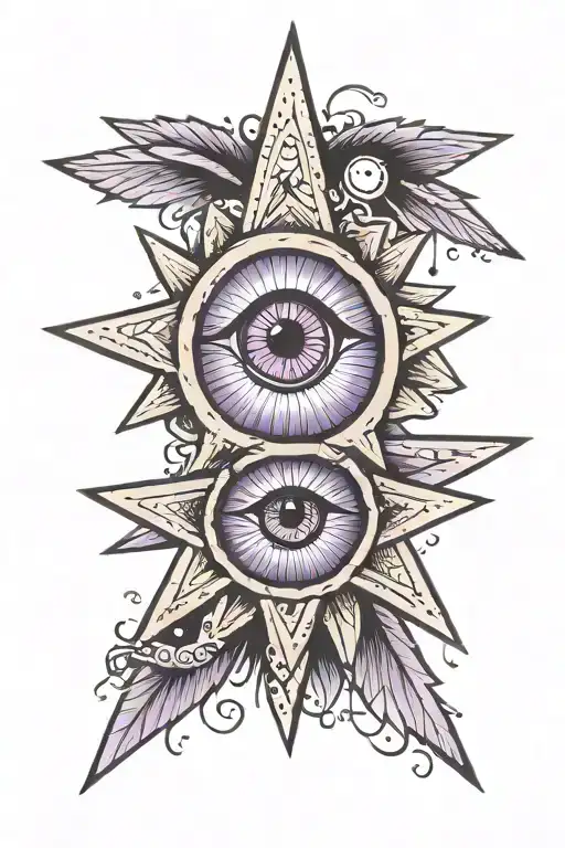 Purple Eye In A Magic Star