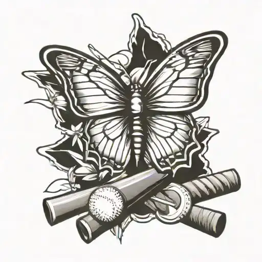 Butterfly Breaking Baseball Bat