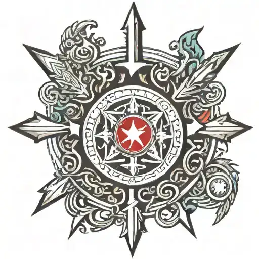 Pagan Symbol Kolovrat Around Which Are Located All The Coats Of Arms Of The Slavic Countries