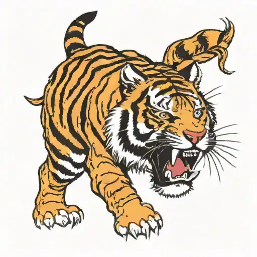 A Tiger Walking